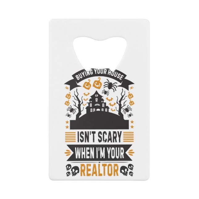 Realtor Halloween - Real Anwesen Agent Broker Geldbeutel Flaschenöffner (Vorderseite)