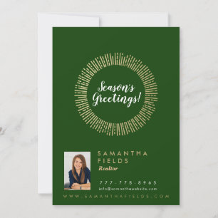 Realtor Holidays Weihnachten Postcard Modern Minim
