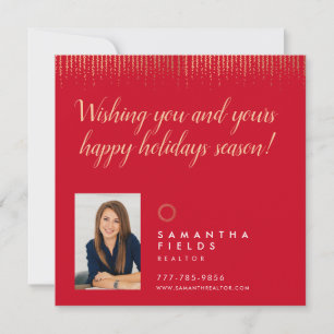 Realtor Holidays Weihnachten Postcard Modern Minim