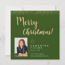Realtor Holidays Weihnachten Postcard Modern Minim