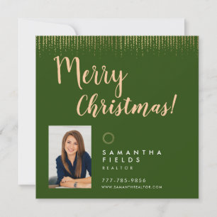 Realtor Holidays Weihnachten Postcard Modern Minim