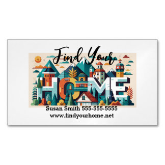Realtor Magnet Carte de visite "Trouvez votre mais