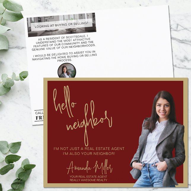 Realtor Mailer Real Anwesen Marketing Farm Hallo Postkarte (Von Creator hochgeladen)