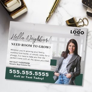 Realtor Marketing Logo Real Anwesen Farm Mailer Postkarte