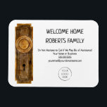 Realtor Marketing Welcome Zuhause Housewärming Magnet<br><div class="desc">Dieser attraktive Magnet zeichnet sich durch eine originale Wasserfarbe einer Türplatte aus. Passen Sie alle Formulierungen an,  um Ihren Anlass zu Anzug,  und fügen Sie Ihr Logo und Kontaktinformationen.</div>