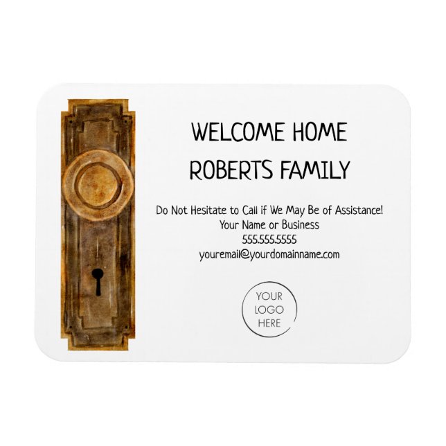 Realtor Marketing Welcome Zuhause Housewärming Magnet (Horizontal)