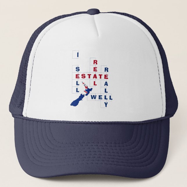 Realtor NEW ZEALAND Logo Real Anwesen Truckerkappe (Vorderseite)