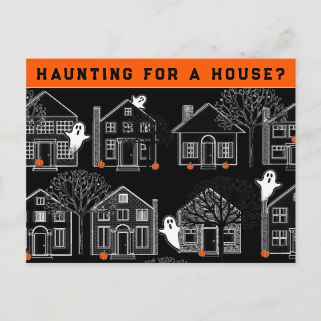 Realtor October Halloween Postcard Postkarte (Vorderseite)
