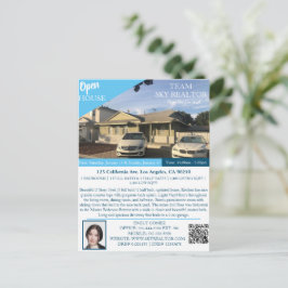 Realtor Open House Announcement Card Ankündigungspostkarte