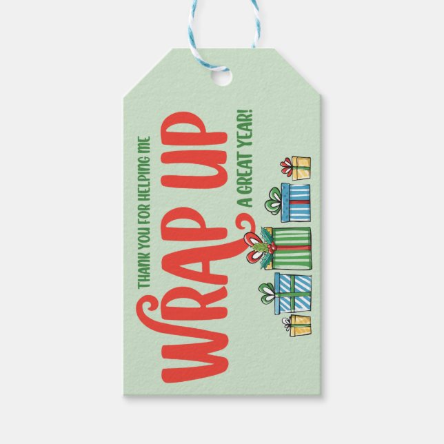 Realtor Pop-by-Wrap bis Weihnachten Dezember Geschenkanhänger (Vorderseite)