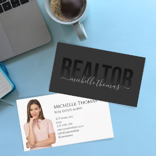 Realtor Real Anwesen Agent Beruflich Foto hinzufüg Visitenkarte