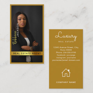 Realtor Real Anwesen Agent Foto Monogramm hinzufüg Visitenkarte