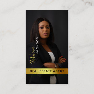 Realtor Real Anwesen Agent Foto Monogramm hinzufüg Visitenkarte
