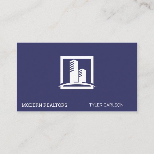 Realtor | Real Anwesen Agent | Property Gebäude Visitenkarte (Vorderseite)