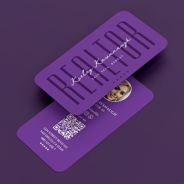 Realtor Real Anwesen Attorney Mortgage Royal Lila Visitenkarte (Realtor Real Estate Attorney Mortgage Royal Purple Business Card
)