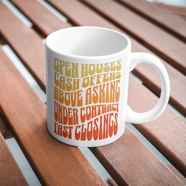 Realtor Real Anwesen Favorites Groovy Retro Boho Kaffeetasse (Von Creator hochgeladen)