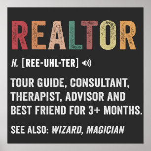 Realtor Real Anwesen Funny Zitat Poster
