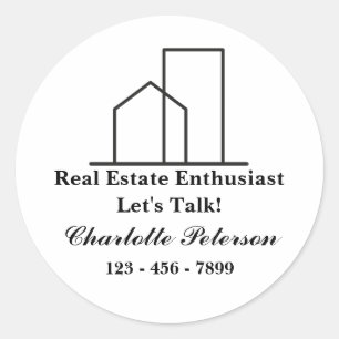 Realtor Real Anwesen personalisieren Runder Aufkleber