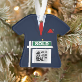 Realtor Red Krawatte Sold Sign Personalisiert Ornament