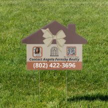 Realtor Sign mit QR Code Real Anwesen Sign