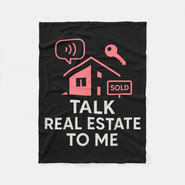 Realtor Talk Real Estate To Me  Fleecedecke (Vorderseite)