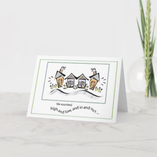 Realtor Thank You Neighborhood Houses Dankeskarte
