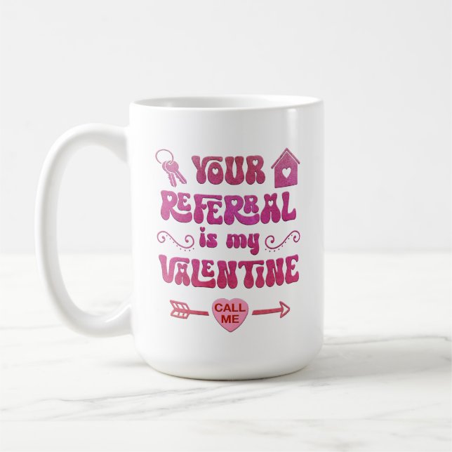 Realtor Valentine, Personalized Real Estate Gift Kaffeetasse (Links)