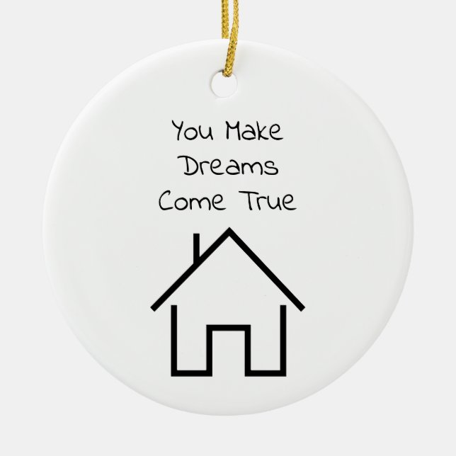 Realtor Vielen Dank, dass Sie Personalisierte Gesc Keramik Ornament (Vorne)