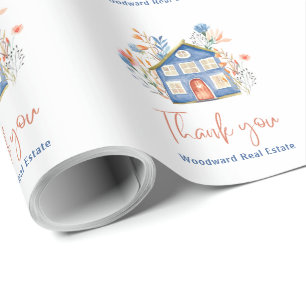 Realtor Vielen Dank Werbeaktion Marketing Stilvoll Geschenkpapier