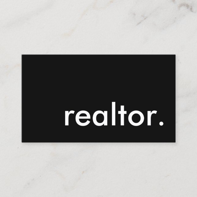 Realtor. Visitenkarte (Vorderseite)