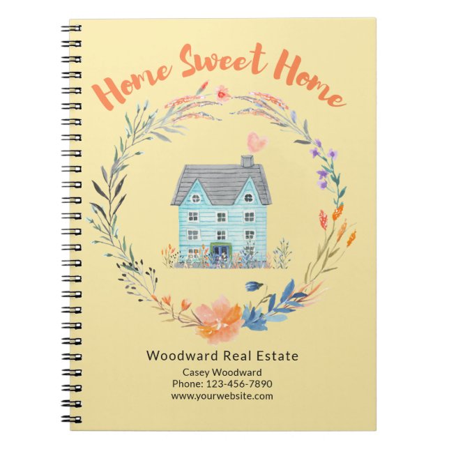 Realtor Welcome New Zuhause Sweet Zuhause Budget H Notizblock (Vorderseite)