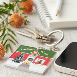 Realtor Welcome Zuhause Holiday New Zuhause Schlüs Schlüsselanhänger