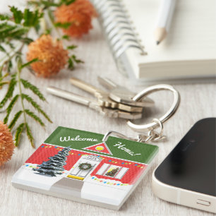 Realtor Welcome Zuhause Holiday New Zuhause Schlüs Schlüsselanhänger