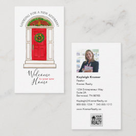 Realtor Welcome Zuhause Red Door Foto Business Car Visitenkarte