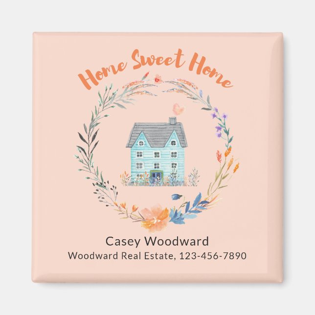 Realtor Zuhause Sweet Zuhause Danke, neuer Hausbes Magnet (Vorne)