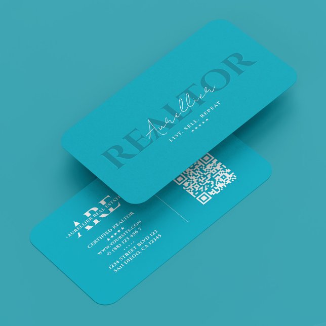 Realtour Mortgage Azure Sky Blue Modern Visitenkarte (Realtor Mortgage Azure Sky Blue Modern Business Card
)