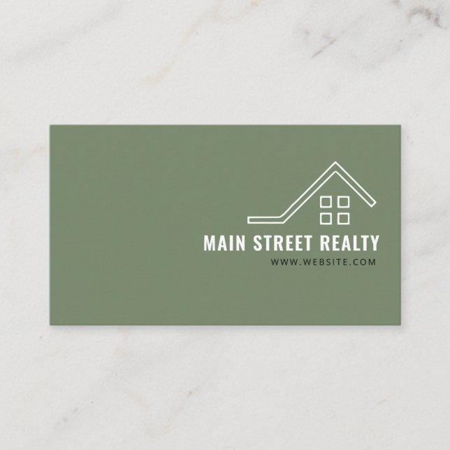 Realty Real Anwesen Company Visitenkarte (Vorderseite)