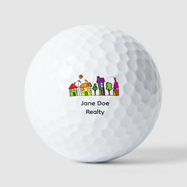 Realty Real Estate  House Homes Realtor Golfball (Vorderseite)