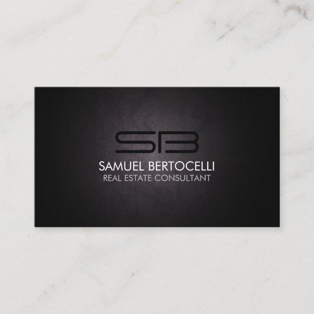 Realty Realtor Real Anwesen Consultant Monogram Visitenkarte (Vorderseite)