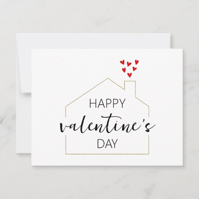 Realty Valentine's Day Hört Landwirtschaft Karte (Vorderseite)