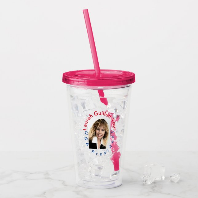 #REALUSAPRESIDENTLAURAHGUILLEN ACRYLTRINKBECHER (Vorderseite Ice)