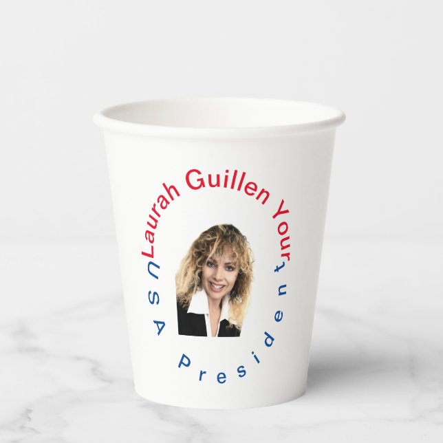#REALUSAPRESIDENTLAURAHGUILLEN PAPPBECHER (Vorderseite)