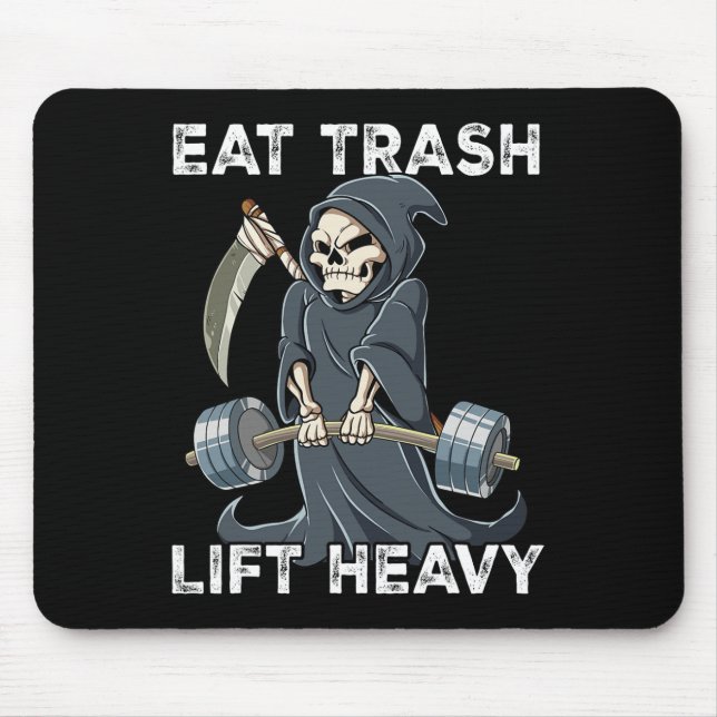 Reapper Gym Weichtrainings essen Müllhalde schwer Mousepad (Vorne)