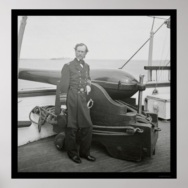 Rear Admiral John Dahlgren von einem Dahlgren Gun  Poster (Vorne)