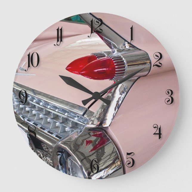 Rear of Cadillac Sedan de Ville Große Wanduhr (Vorderseite)
