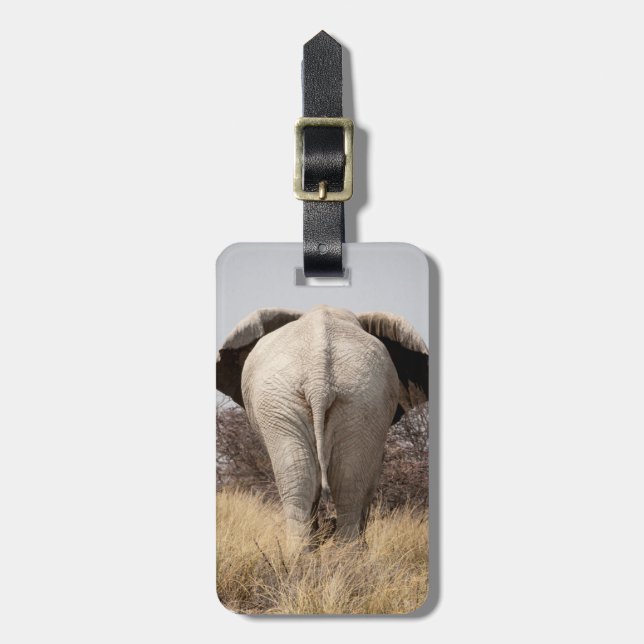 Rear view of elephant gepäckanhänger (Vorderseite vertikal)