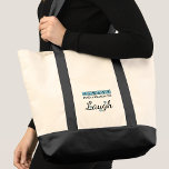 Reason to laugh blue love hearts tragetasche<br><div class="desc">Brighten your day with this cheerful “Always Find a Reason to Laugh” impulse tote bag. Designed to spread positivity wherever you go, this lightweight tote is perfect for quick errands, groceries, books, or everyday essentials. The uplifting message adds a fun, motivational touch that reminds you—and everyone around you—to smile more...</div>