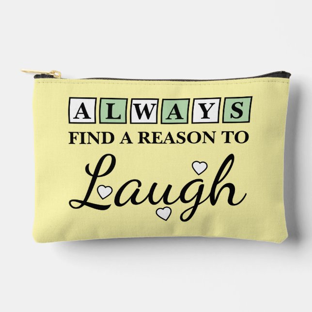Reason to laugh green yellow zubehörtasche (Vorderseite)