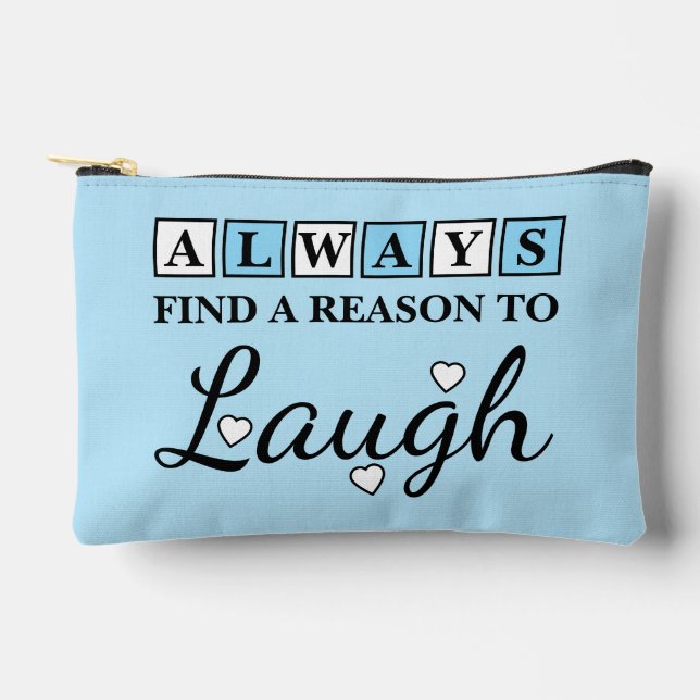 Reason to laugh white blue zubehörtasche (Vorderseite)