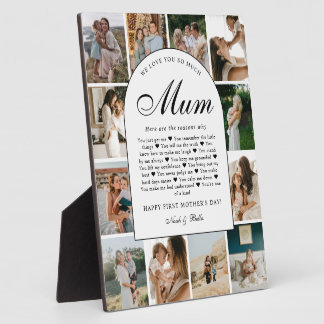 Reasons We Love You Mum Photo Grid Collage Fotoplatte